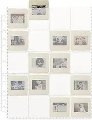 Photomyne Protective Photo Slide Page | Holds 20 35mm Slides - 10 Pages Pack (200 Slides) | Clear Slide Preservers.