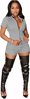 [TOPSRANI] Womens Two Piece Outfits Bodycon Tracksuit Sweatsuits Blazer Casual Cute Sexy Club Lounge Shorts Pant Suits Set