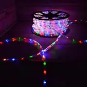 Christmas Decoration 50m Single Length LED Multi-Colour Rope Light 8 Functions O