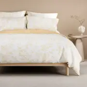 Sheridan Dappled Quilt Cover Set in Straw Size: Super King Cotton
