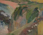 Paul Gauguin The Flageolet Player on the Cliff Fine Art Print on Canvas 36"