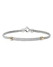 John Hardy 14K Yellow Gold & Sterling Silver Jh Essentials Diamond Pave Chain Bracelet