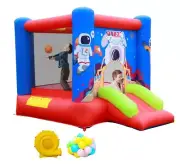 WELLFUNTIME Inflatable Bounce House Jumping Castle Slide with Blower, Kids Bo...