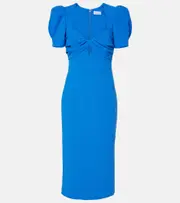 [Rebecca Vallance] Rebecca Vallance Antonella cutout crêpe midi dress UK 10 blue