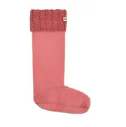 Hunter Kids Cable Knit Cuff Welly Boot Socks Rhodonite Pink Size XS 2926