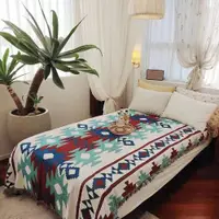 在飛比找ETMall東森購物網優惠-北歐幾何小清新沙發毯床蓋毯沙發巾針織線毯房車裝飾野餐休閑毯子