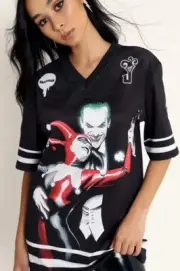 Blackmilk Batman Mad Love Touchdown Shirt Top The Joker Harley DC Comics Small