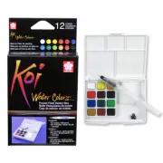SAKURA KOI Watercolor Sketch Box 12 Color Paint Kit Art Supplies