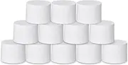 Plastic Containers Akamino White Plastic Lotion Jar with Inner Liners and Dome Lids for Make-up Cosmetic, Creams, Lotions, Refillable Travel Airtight Container Storage (1.25 Oz, 37 ML, 12 PCS)