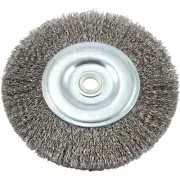 Forney 6 In. Crimped, Coarse .012 In. Bench Grinder Wire Wheel 72745 Forney