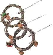 PEPLAYTAL 3pcs Parrot Swing Toy Bird Perch Swing Hanging Toy for Parakeet for Decorative Home