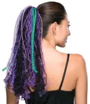 Cyber Ponytail Wig Extensions Fancy Dress Halloween Costume Accessory 4 COLORS