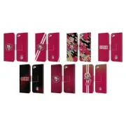 NFL SAN FRANCISCO 49ERS LOGO LEATHER BOOK CASE FOR APPLE iPOD TOUCH MP3
