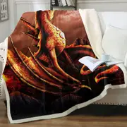 Fantasy Art Alessa the Volcano Lava Dragon Throw Blanket
