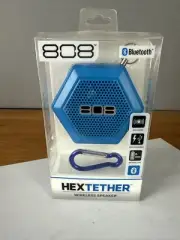 808 Audio HEX Tether Portable Bluetooth Speaker Blue New In Packaging SP50BLP