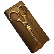 Razor Scissors 5" with Gold Handle for Fly Tying With Pouch
