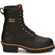 Chippewa Paladin 73050 Boots Men's Black Waterproof EH Steel Toe Logger LR3996