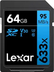 Lexar 64GB SD Card SDHC UHS-I Professional 633x Full HD Camera DSLR TF Memory Card 95MB/s