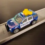 Police Truck SUV RAINBOW RARE Road To Gold Driven Battat Pocket Micro Toy Car