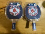 boston red socks ping pong paddle and ball set 2 paddles and 6 balls new