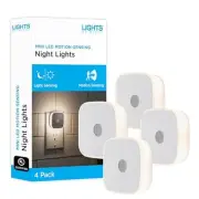 LED Motion Sensor Night Light, Plug-in, 25 ft. Motion Detection Range,