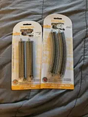 BACHMANN N SCALE EX TRACK 44811 NICKEL SILVER RAILS-5” STRAIGHT And Curved