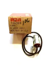 VINTAGE RCA LAMP & LEAD ASSY. W/ LIGHT SHIELD 126309 NOS TV RADIO SHOP PART