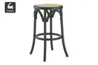 Matt Blatt Bentwood Backless Bar Stool (Black/Rattan Seat) lightweight