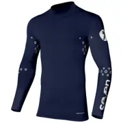 Seven 2020005-410-XL Zero Blade Laser Cut Compression Jersey X-Large Navy