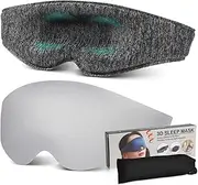 Vaguelly Sleeping Eye Mask for Women Men 3d Eye Mask Full Coverage Breathable Night Mask for Comfortable Sleep Storage Bag