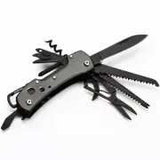 15-in-1 Outdoor Multi Tool Folding Pocket Knife Scissors Screwdriver Saw Tool