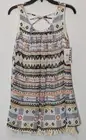 Women's "Awake Couture" Lined Chiffon Sleeveless, Aztec Print Tank Dress; Size S