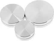 Homoyoyo 3pcs Mini Aluminum Alloy Rotating Display Turntable Base for Sculptures Figures and Crafts Spinning Plate for Art Showcase Bonsai and Decorative Items