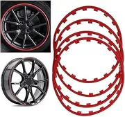 Rim Protector Car Vehicle Wheel Rims Protectors Decor Strip for All Car Models 4 Pcs / 16-20In G20240113(Color:Red,Size:17in)(Red,20in)