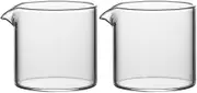 Sizikato 2pcs Transparent Glass Creamer, 4oz Mini Coffee Milk Creamer Pitcher.