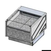 Tecondom Square Deli , Poultry & Meat Display Add On Units 900mm Depth Storage Surface - TDMR-0910SELF - TDMR-0910SELF