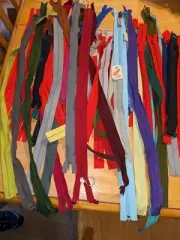 Seamstress HUGE 60 Mixed Colors Lot Vintage ZIPPERS Metal Nylon + New Sewing A1