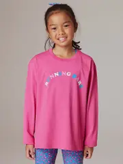 Running Bare Girls Active Tops and Exercise Tees. - Recovery L/S Tee- Girls