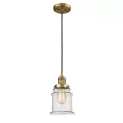 Innovations LED Canton 6.5" Mini Pendant, 201C BB/Seed - 201C-BB-G184-LED