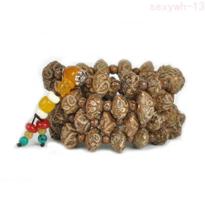 Tibetan Buddhism 54 Ghost Face Bodhi Prayer Beads Mala Necklace