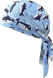[Generic] Headscarf Sun Protection - Hair Scarf Cycling Sun Hat,Breathable Headwear Fashion Accessories, Fish Print Hair Wrap for Hiking Cycling