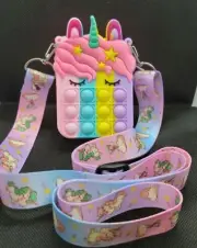 Unicorn Uni corn fidget popper purse handbag shipped from USA