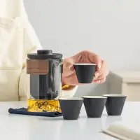 在飛比找momo購物網優惠-【樂適多】帶型泡茶茶具組 一壺四杯 MO8140(泡茶茶具 