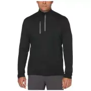 NWT $85 Callaway Mens Tech Fleece 1/4 Zip Pullover MEDIUM Black Caviar