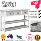 Sideboard Cabinet High Storage Cupboard White Table Hallway Shelf Hall Drawer AU