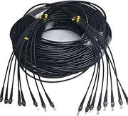 VJSUWI 8 Core TPU Shielded Fiber Optic Patch Cord 150m-300m Single Mode E2000 Black 8C SC LC FC St A 8 Fibers Optical Patch Cable 200m 250m (250m SC-SC)