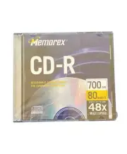 Memorex 5 Pack CD-R Discs w/ Cases, 700MB 80-Minute 48X Recordable, New