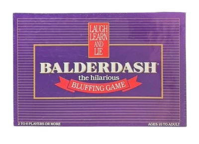 Vintage 1984 Gameworks BALDERDASH Hilarious Bluffing Board Game New Sealed