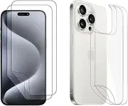 2 Set Soft PET Film Screen Protector for Apple iPhone 15 PRO MAX Front and Back