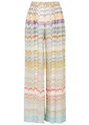 Missoni Zigzag-intarsia Fine-knit Trousers - Multicoloured - 12 12